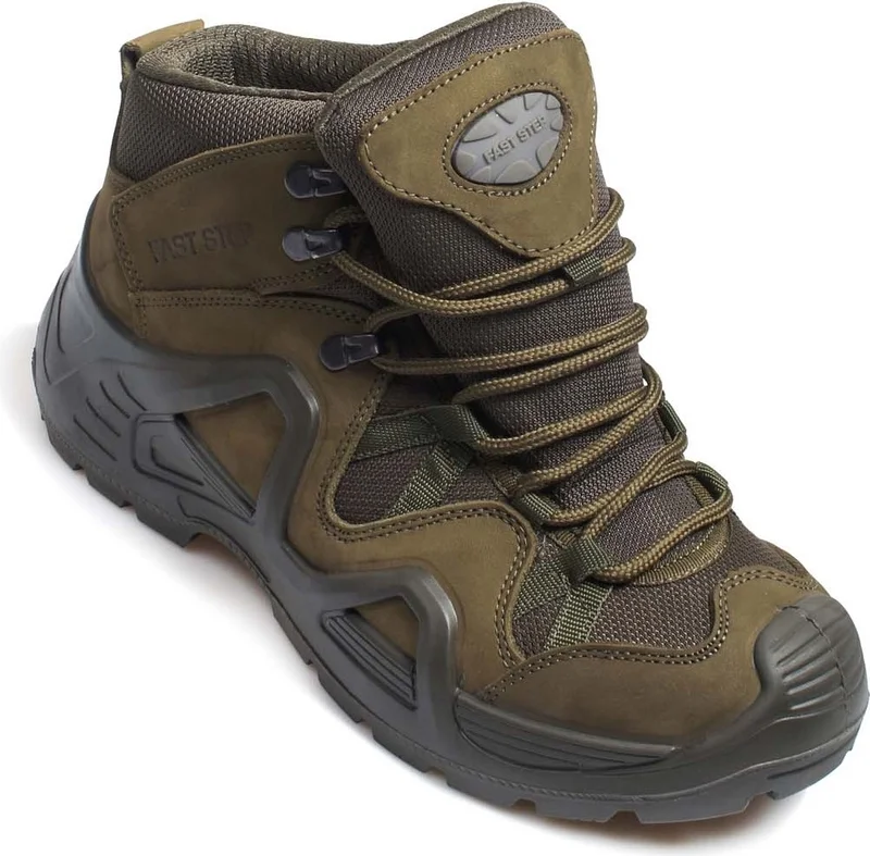 Fast Step Genuine Leather Waterproof Khaki Nubuck Men's Outdoor Boots 117sma1492