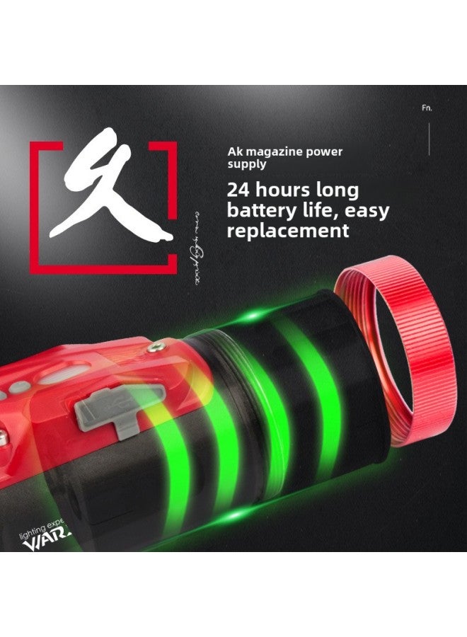 مصباح الصيد الليلي Wallson HD50S بأربعة مصادر ضوء عالية الطاقة وضوء أزرق قوي ومصباح سمكة وطاولة صيد ضوء بنفسجي مصباح صيد اللون: 【حزمة بطارية مزدوجة】 حزمة ترايبود 1.3 متر - Image 4