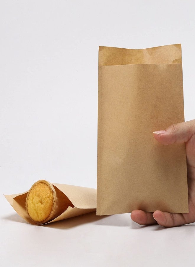 LoveBB 200 Pcs Kraft Paper Cookies Bags - Unbleached Small Paper Bakery Bags for Treats, Baked Snacks, Pastry, Bread (4.7x6.3 Inch) - Image 2