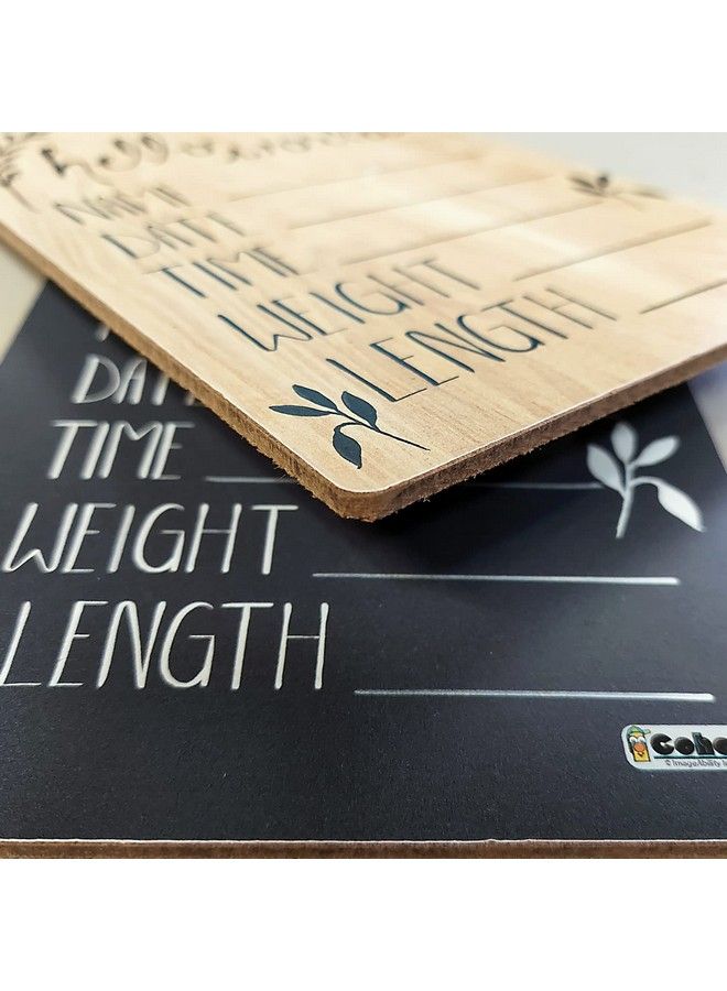 Cohas Hello World Newborn Baby Announcement Printed Wood Sign With Dinosaur Theme 9 By 12 Inches Black Marker - Image 5