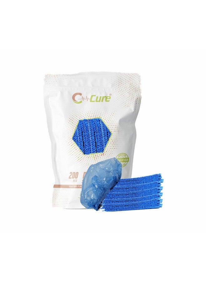 C-Cure Disposable Shower Cap |Waterproof Bath Cap for Women and Men |Size 18” Large, Keeps hair Dry, use and throw Shower Cap, for use at Home, Hotel, Hair Dye, Salon & Spa (Blue Pack of 100) - Image 1