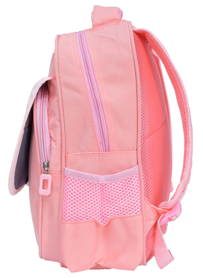 High quality nylon school backpack for girls, Peach - Image 3