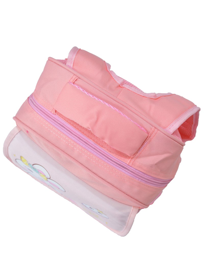 High quality nylon school backpack for girls, Peach - Image 5