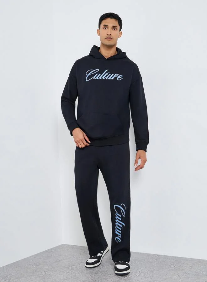 Styli Men Embroidered Hoodie and Joggers Co-Ords