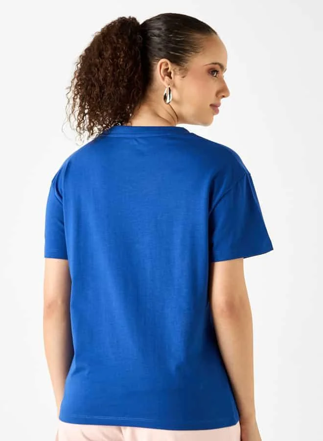 Lee Cooper Lee Cooper Graphic Print Crew Neck T-shirt with Short Sleeves