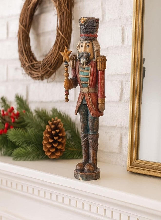 The Bridge Collection Resin Toy Soldier Figurine - 9.5" Antique Style Nutcracker Soldier Holiday Figure - Image 4