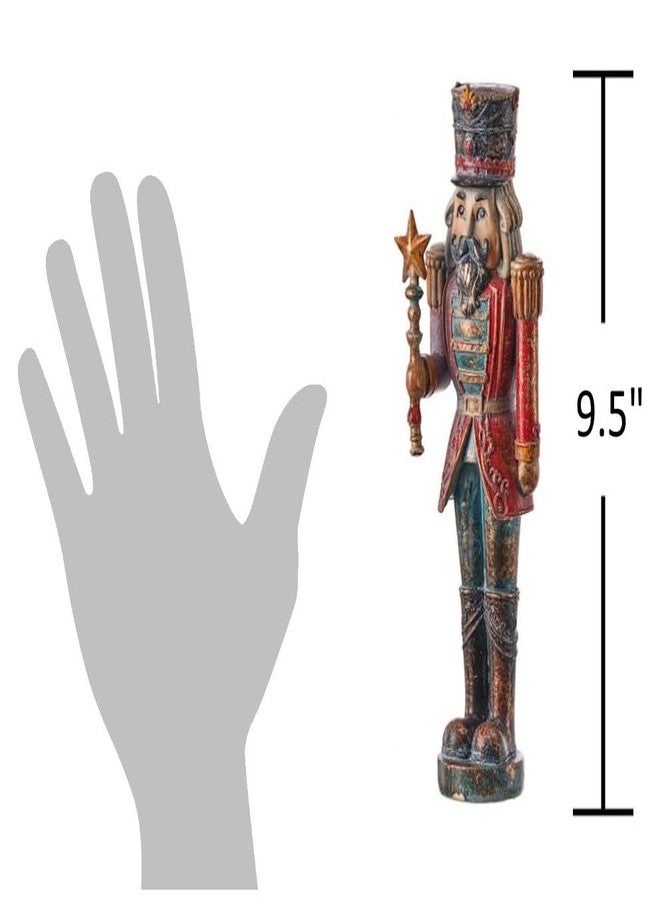 The Bridge Collection Resin Toy Soldier Figurine - 9.5" Antique Style Nutcracker Soldier Holiday Figure - Image 2
