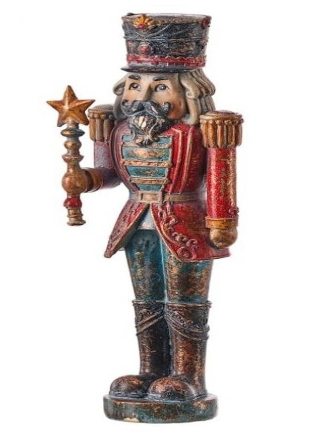 The Bridge Collection Resin Toy Soldier Figurine - 9.5" Antique Style Nutcracker Soldier Holiday Figure - Image 1