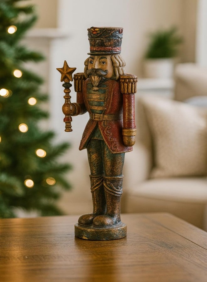 The Bridge Collection Resin Toy Soldier Figurine - 9.5" Antique Style Nutcracker Soldier Holiday Figure - Image 3