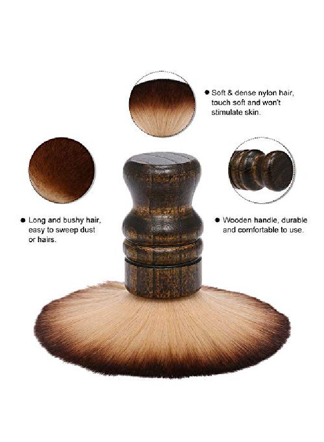 ANSELF Large Neck Duster Brush Soft Barber F Cleaning Hairbrush Nylon Hair Wooden Handle Cutting Kits - Image 5