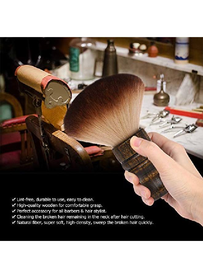 ANSELF Large Neck Duster Brush Soft Barber F Cleaning Hairbrush Nylon Hair Wooden Handle Cutting Kits - Image 4