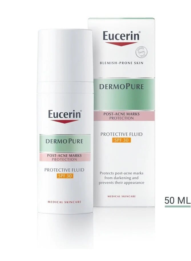 Eucerin DermoPurifyer Oil Control Protective Face Fluid for Post-Acne Marks Protection  SPF 30 50ml - Image 1