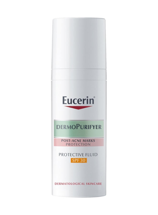 Eucerin DermoPurifyer Oil Control Protective Face Fluid for Post-Acne Marks Protection  SPF 30 50ml - Image 2