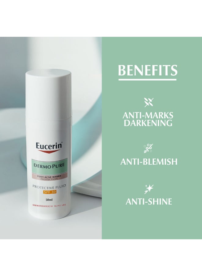Eucerin DermoPurifyer Oil Control Protective Face Fluid for Post-Acne Marks Protection  SPF 30 50ml - Image 3