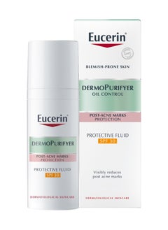Eucerin DermoPurifyer Oil Control Protective Face Fluid for Post-Acne Marks Protection  SPF 30 50ml  - Image 3