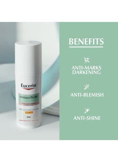 Eucerin DermoPurifyer Oil Control Protective Face Fluid for Post-Acne Marks Protection  SPF 30 50ml  - Image 5