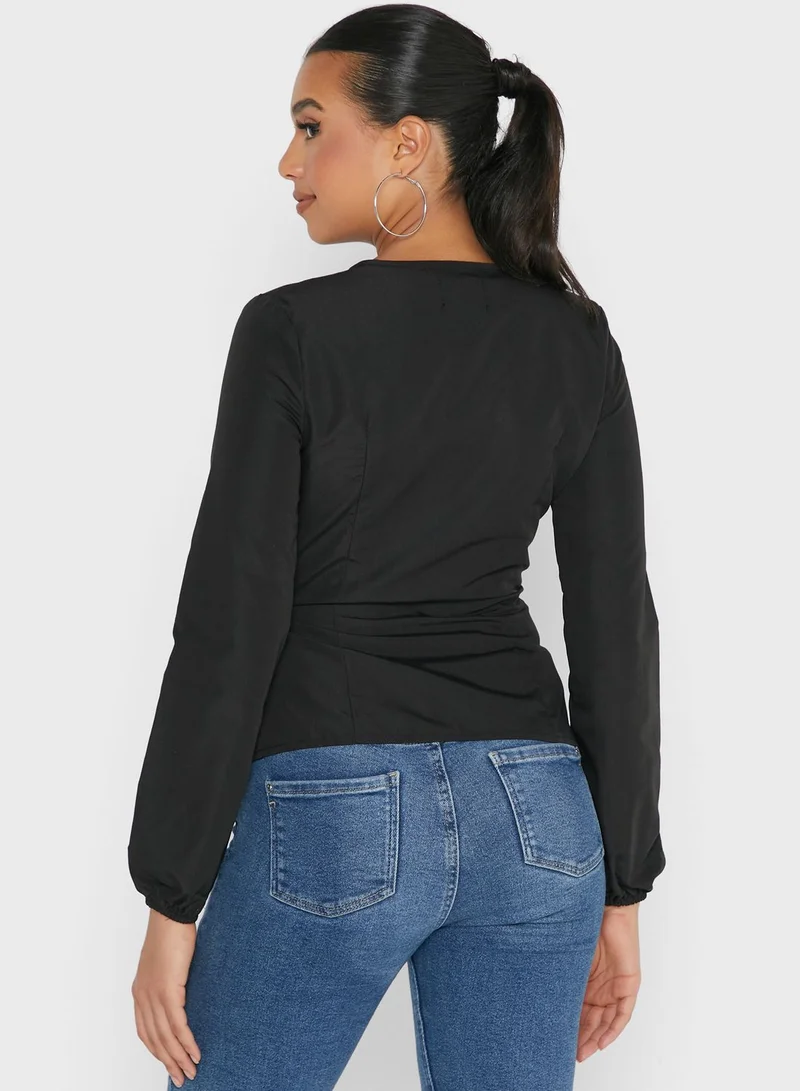 Ginger Wrap Front Top