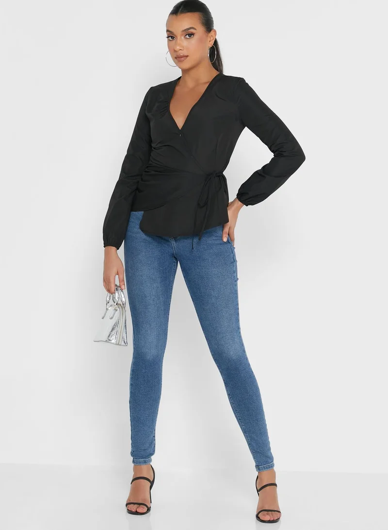 Ginger Wrap Front Top