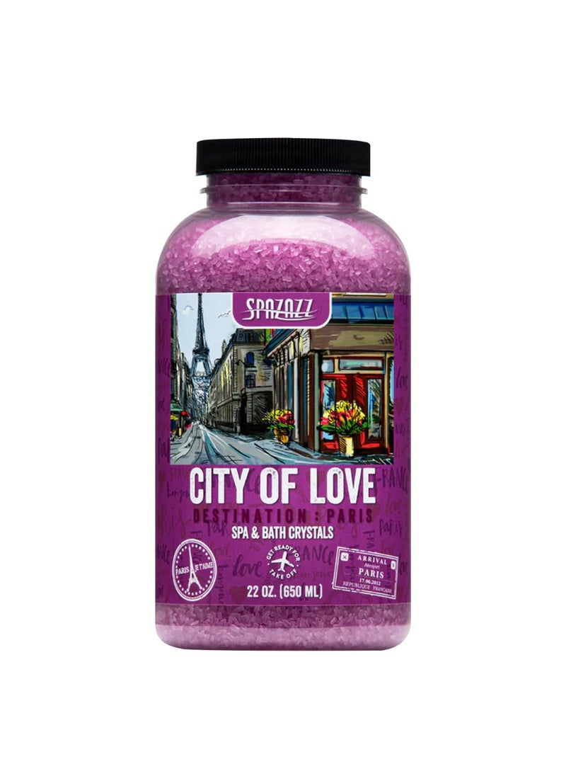 spazazz Spazazz SZCPA SPZ-301 Paris City of Love Destination Crystals Container, 22 oz. Aromatherapy, 1.38 Pound (Pack of 1), Fuscia 