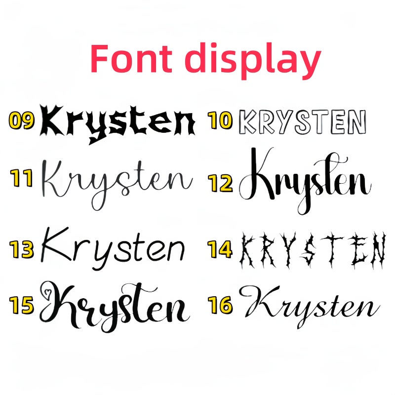 Customized Vinyl Name Stickers Gradient Font 12 For Car Bumpers Windows Passenger Seats Motorcycle Helmets And Any Flat Surface Personalized Labels - Image 5