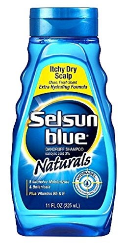 Selsun Blue Shampoo Naturals Dandruff Itchy Dry Scalp 11 Ounce (325ml) (3 Pack) - Image 1