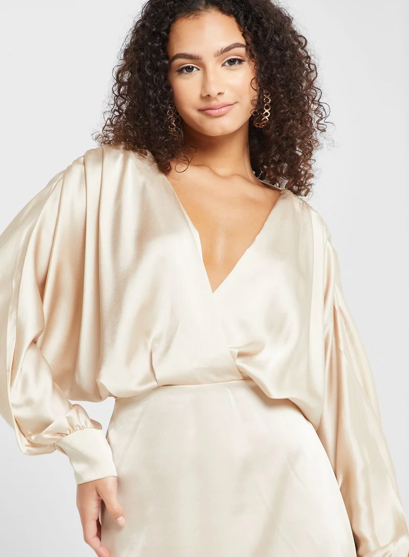DEBENHAMS Surplice Neck Batwing Sleeve Dress