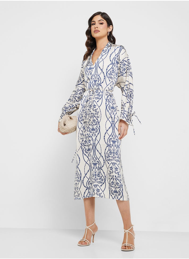 Jovonna London - V-Neck Floyd Printed Dress - Image 1