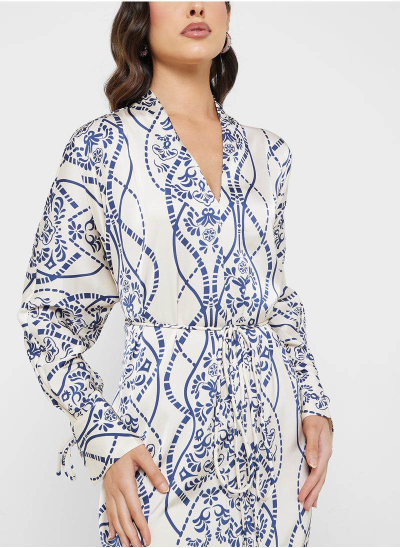 Jovonna London - V-Neck Floyd Printed Dress - Image 1
