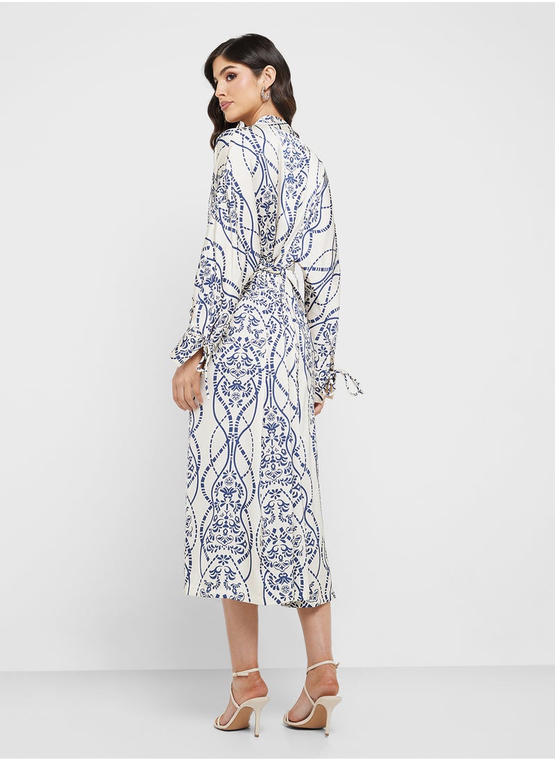 Jovonna London - V-Neck Floyd Printed Dress - Image 1