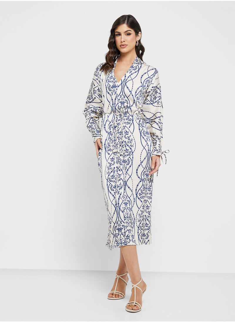 Jovonna London - V-Neck Floyd Printed Dress - Image 1