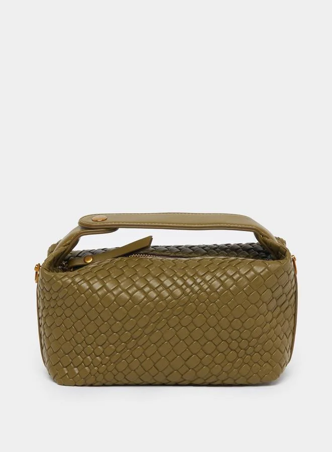 Styli Pebble Textured Handbag with Braided Strap