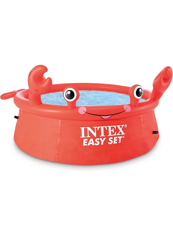 INTEX 26100Eh Happy Crab Easy Set Ground Pool Red - Image 1