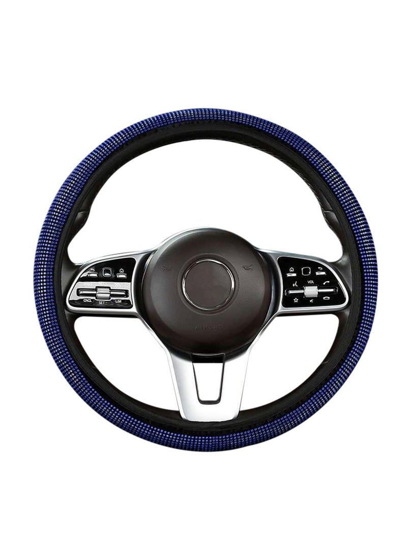 Agc Elastic Steering Wheel Cover DIY Steering Cover Adjustable Car Steering Cover Stretch Blue - Image 3