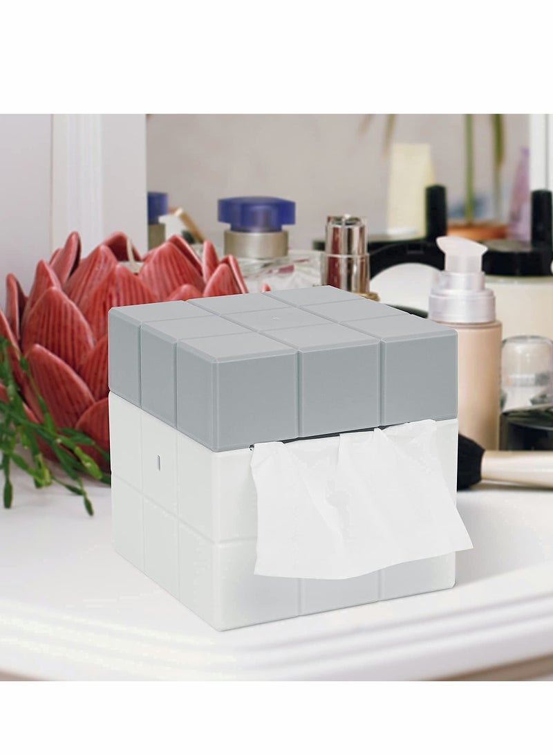 Square Plastic Tissue Dispenser, Stylish Holder for Home and Office, Versatile Magic Cube Design - Image 5