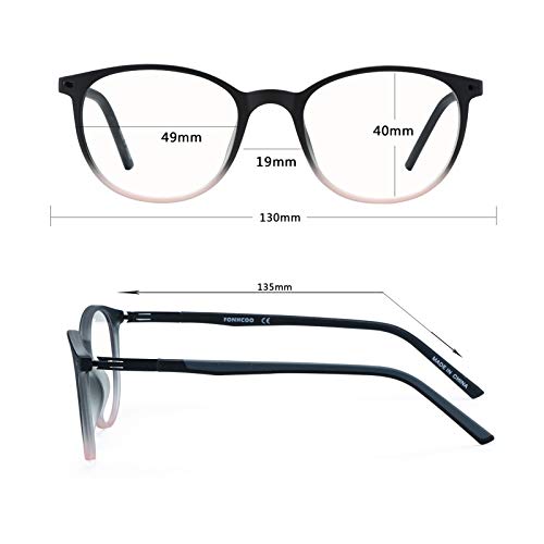 FONHCOO Blue Light Blocking Glasses Anti Blue Ray Computer Game Eyeglasses Lightweight Anti-Glare, Anti Eye Fatigue (Black/Pink) - Image 3