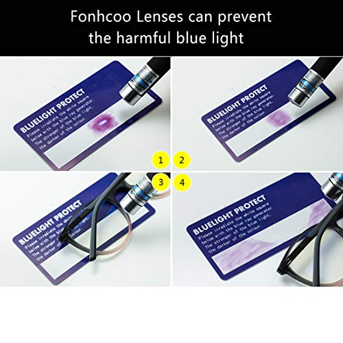 FONHCOO Blue Light Blocking Glasses Anti Blue Ray Computer Game Eyeglasses Lightweight Anti-Glare, Anti Eye Fatigue (Black/Pink) - Image 4