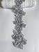Buysk 2 Yards 3D Pearl Beads Flower Lace Trim Ribbon Floral Applique Embroidered Lace Fabric for Sewing DIY Crafts Grey - Image 2