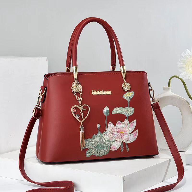 And Retail Trade Women'S Bag Large Capacity Women'S Handbag National Style Shoulder Bag All-Match Crossbody Mother Bag - Image 1