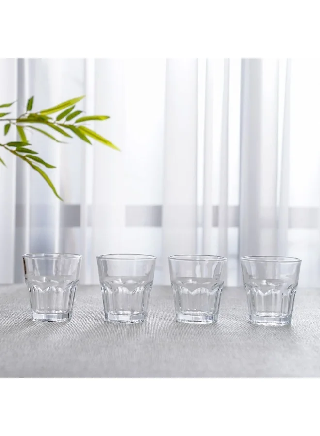 DANUBE HOME Danube Home Minetta 6-Piece Tumbler Glass Set - 200ml Clear Glassware for Scotch, Whisky, and On-the-Rocks Drinks - Elegant Home Bar Essentials