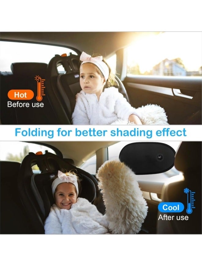 مظلات شمسية قابلة للتعديل وقابلة للدوران 360 درجة لنوافذ السيارات، تحجب 99% من الأشعة فوق البنفسجية وتقلل من الوهج، مظلة شمسية شبكية مزودة بكؤوس شفط قوية، مظلة شمسية لنوافذ السيارات للأطفال، تناسب جميع النوافذ الجانبية (الأمامية والخلفية)، تناسب معظم السيارات، سيارات الدفع الرباعي، الشاحنات الصغيرة، الشاحنات، سيارات MPV - Image 2