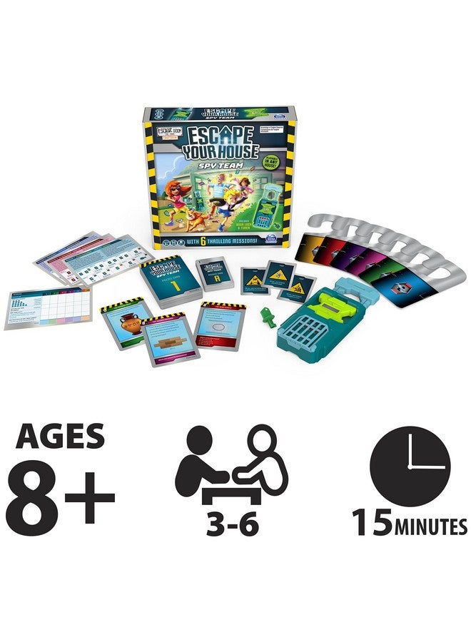 Spin Master Games Escape Room The Game, Escape Your House: Spy Team Fun Strategy Family Board Game, for Kids Aged 8 and up - Image 5