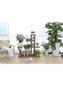 Alissa Wooden Plant Stand Shelf 5 Tier Flower Pot Holder Display Multi-Shelvings Storage Rack for Plants Displaying Home Garden Patio Corner Outdoor Indoor  - Image 3