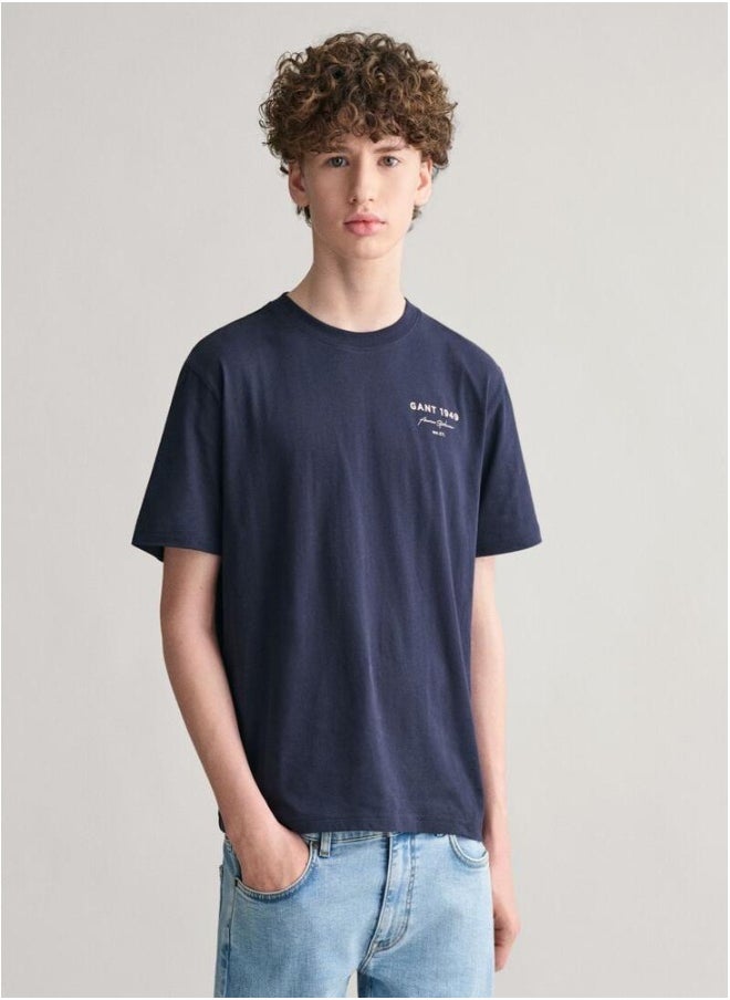 GANT - Gant Teens Script Graphic T-Shirt - Image 1