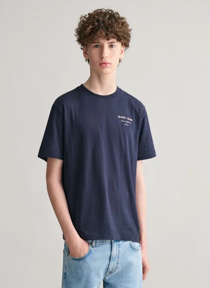 غانت Gant Teens Script Graphic T-Shirt