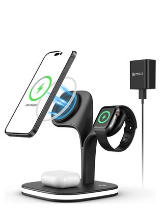 5 in 1 Magnetic Wireless Charger 15W Fast Charging Station Phone Holder For Magsafe iPhone 16 15 14 13 12 Pro Max for Apple Watch Airpods Compatible Multiple Device Charger Night Table lamp Stand (B - pzsku/Z5FD018727597E9F8D61FZ/45/1747847436/3cb28dda-2c00-40d0-b83d-c8027091208d