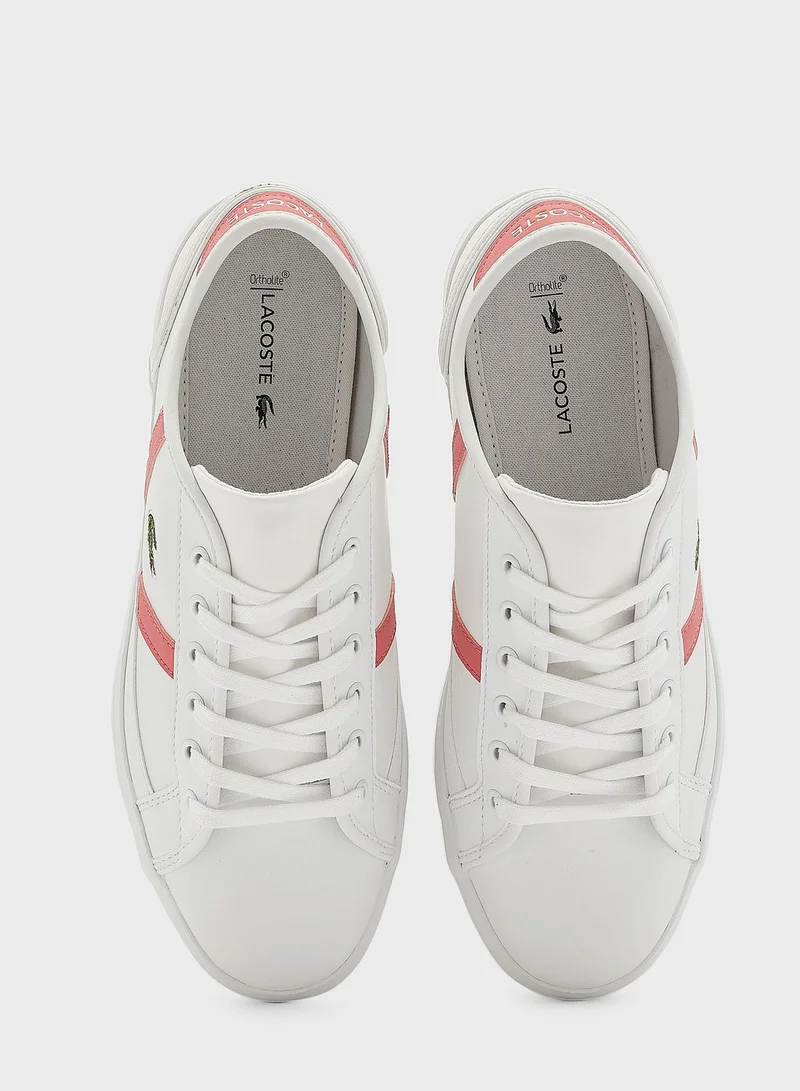 LACOSTE Sideline Leather Sneakers Dark