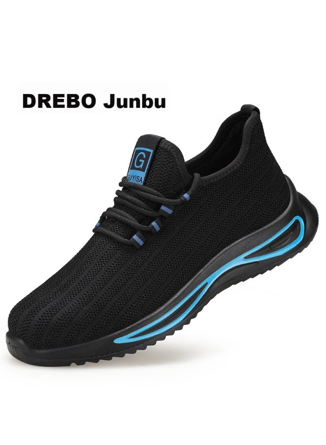 JUNBU Safety Shoes For Men, Summer Breathable Steel Toe Cap, Anti-Smashing, Anti-Puncture, Lightweight, Odor-Resistant, Construction Site Work Shoes 1081F Size 43 - Image 5