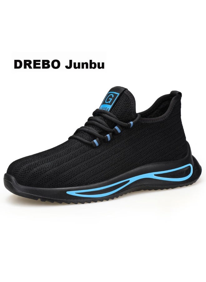 JUNBU Safety Shoes For Men, Summer Breathable Steel Toe Cap, Anti-Smashing, Anti-Puncture, Lightweight, Odor-Resistant, Construction Site Work Shoes 1081F Size 43 - Image 4