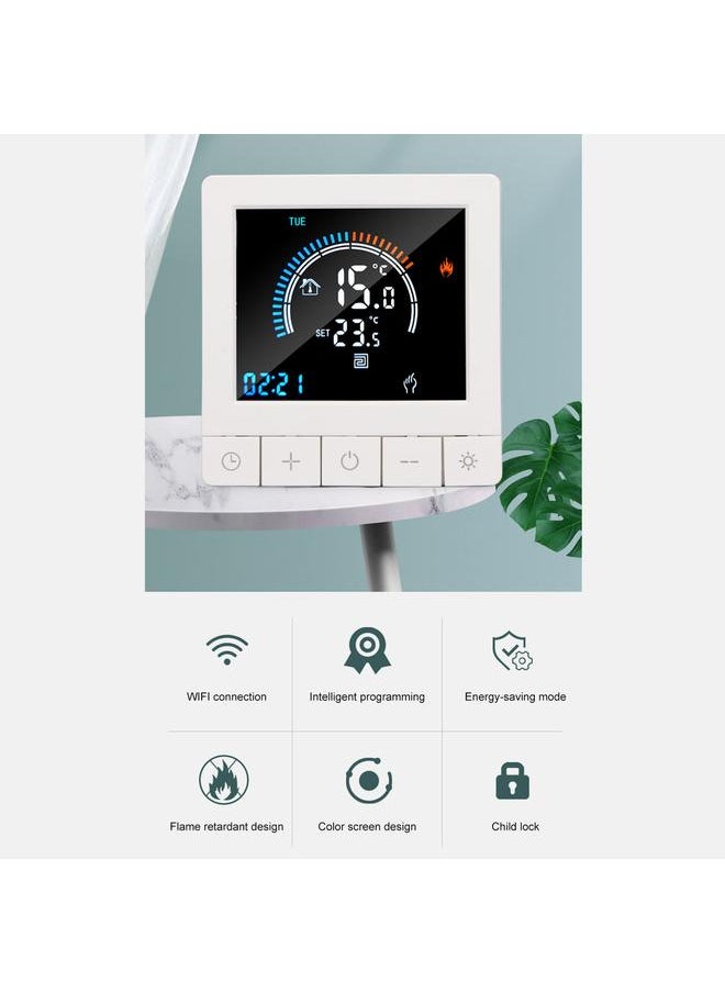 Thoraya - Smart Thermostat Programmable LCD Precise Control Smart Water Heating Thermostat For Home Office Mall AC90V‑240V WiFi Model - Image 1