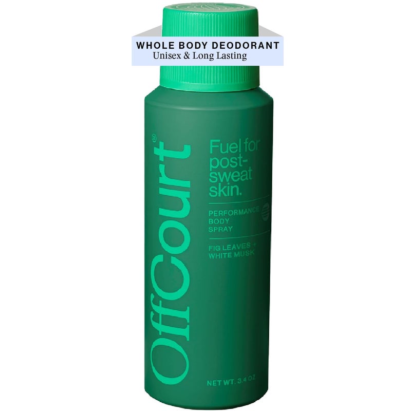 OffCourt - Natural Deodorant Body Spray for Men and Women - Aluminum Free - Whole Body Deodorant for Women and Men - Medium-Bodied Fig Leaves and White Musk Scent, 3.4 Ounce (Pack of 1) - Image 1